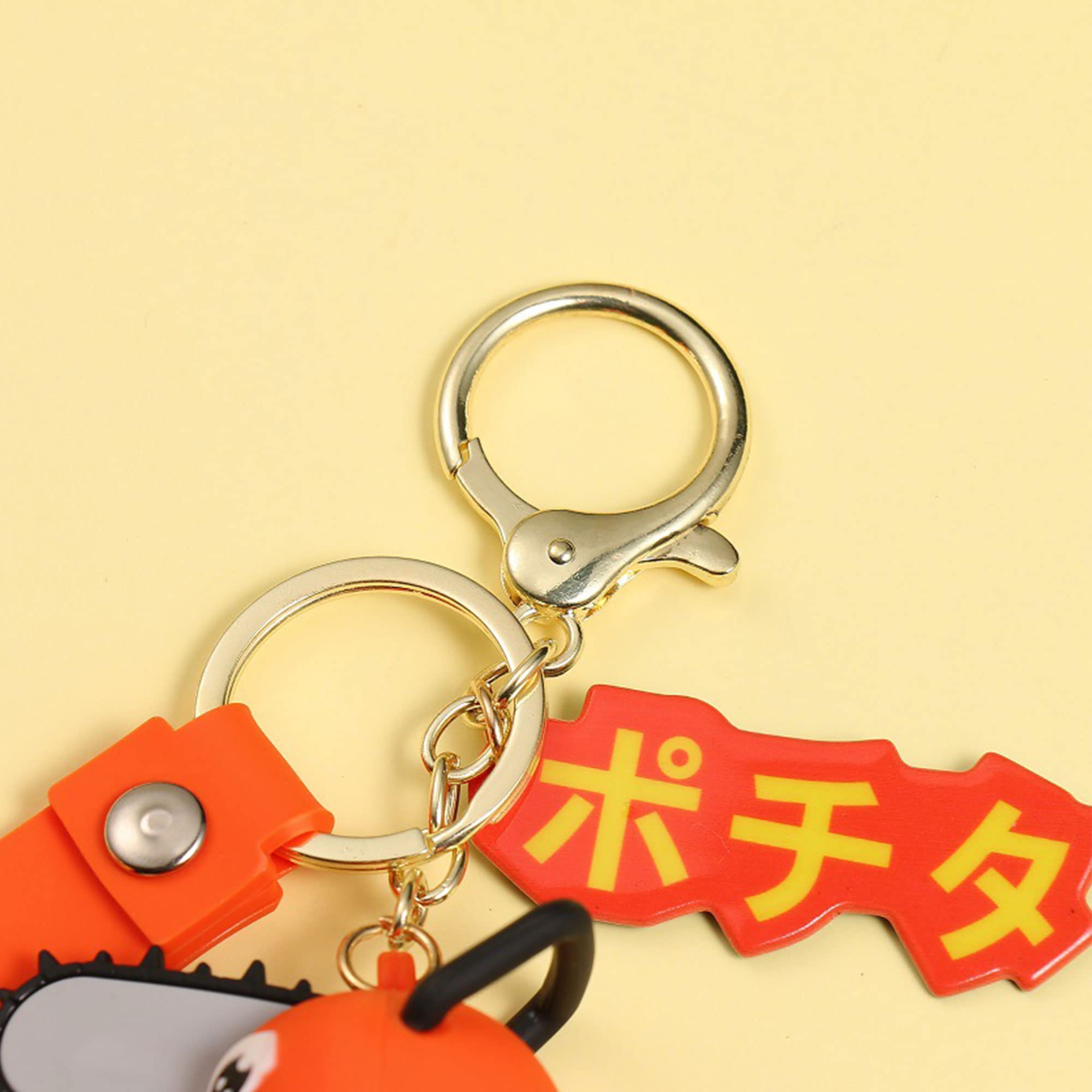 Zhongkaihua Chainsaw Man Keychain, Cute Anime Pochita/Denji